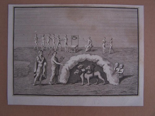 Antique copper plate engraving - antique,