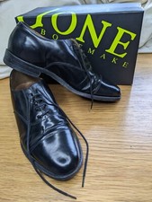 Vintage Mens Jones Bootmaker Black Leather Oxford Toe Dress Shoes UK7.5 Goodwood