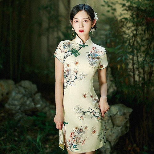 Ladies spring green floral - green,