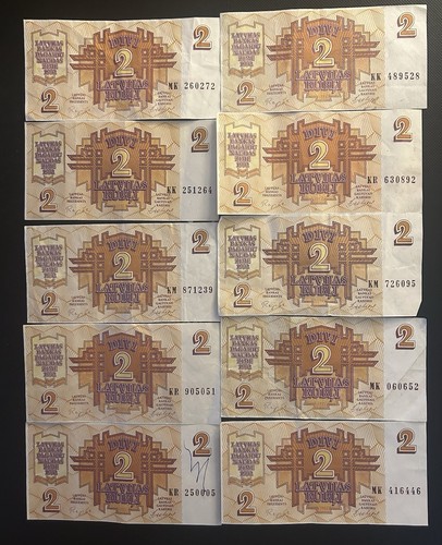 Set banknotes latvia - set,