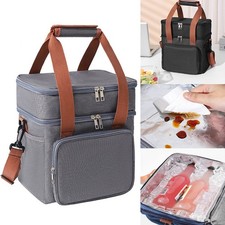 Large Insulated Lunch Bag Adult Kids Men Thermal Cool Hot Food Storage Tote Box
