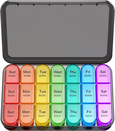 Weekly pill box day times - 7,