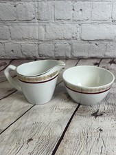 Alfred Meakin Glo-White Ironstone Sugar Bowl and Jug Made In England