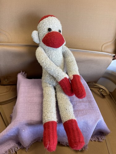 Vintage handmade sock monkey - handmade,