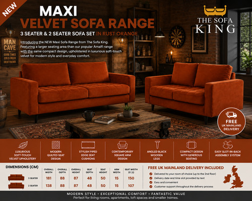 Maxi velvet sofas seater - 3,