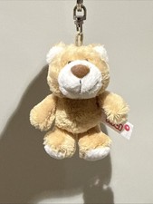 Nici Keychain Teddy Bear Soft Toy Key Ring Bag Charm Plush Beige
