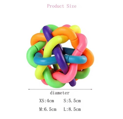 Rainbow rubber dog ball - rubber, toy