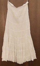 LONG WHITE CRINKLE COTTON