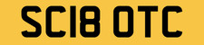 SCOTT SCOT C NUMBER PLATE REG