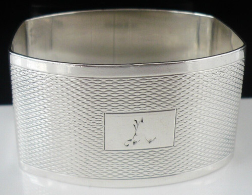 Sterling silver napkin - silver, ring