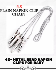 4pcs Metal Napkin Clips Beaded