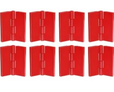 8Pcs Acrylic Hinges, 1.8 x 1.5 Inch Mini Hardware Folding Hinges...Red