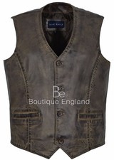 Mens genuine leather waistcoat - mens,