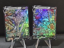 Hitmonlee & Hitmonchan CUSTOM Stained Glass Holo Cards -Display Only