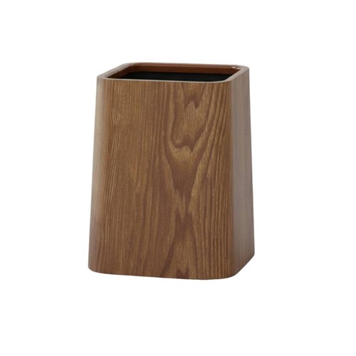 Wood grain trash can sturdy - grain,