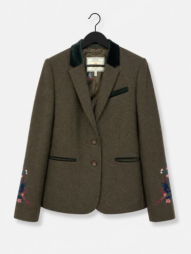 Joules xina wool tweed - wool, blazer