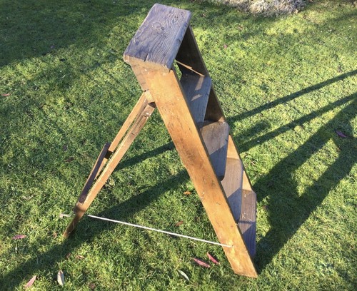 Step ladder wooden pine - step,
