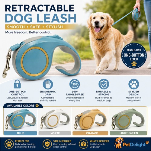 Retractable dog lead - retractable,