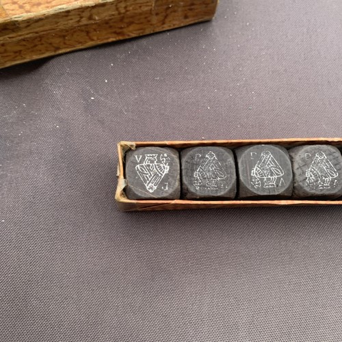 Antique vintage wooden dice - wooden,