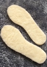 2 Pairs Genuine Lambswool Wool Fluffy Insoles Cushioned Inner Sole Shoe Liners