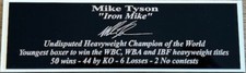 Mike Tyson Autograph Nameplate
