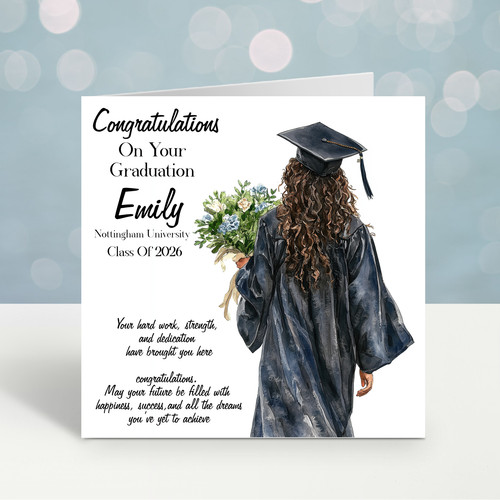 Personalised graduation card - graduation,