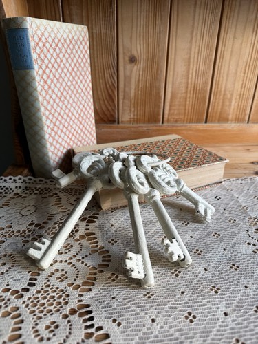 Vintage wrought iron key - iron,