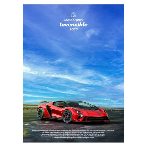 Red sports car modern poster - sports,
