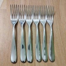 6 Alessi Nuovo Milano Dinner Table Forks 19.5cm  very good condition