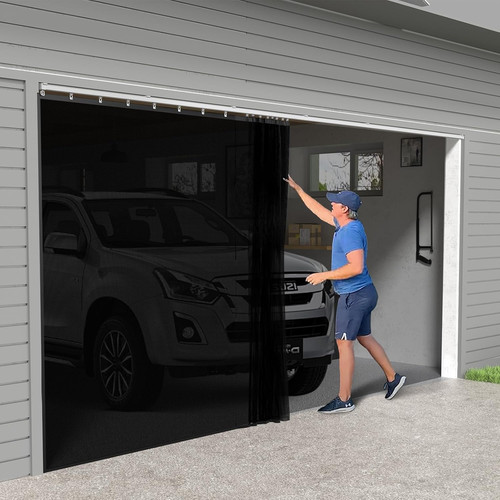 Sliding garage door screen - door,
