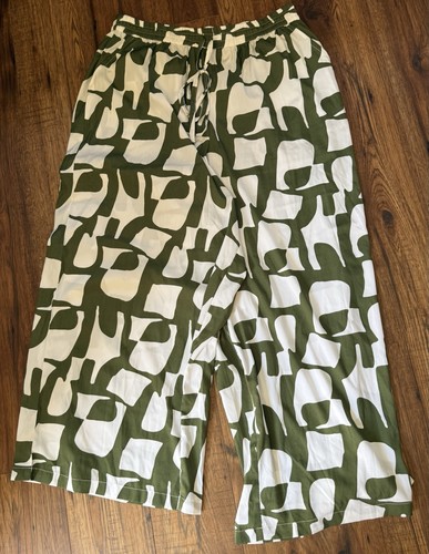 Wide leg khaki white - khaki,