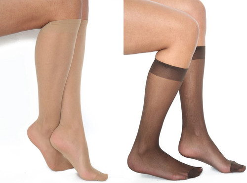 Sheer knee high pop - sheer, socks