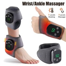 Foot Ankle Electric Massager Brace Pain Relief Vibration Hot Compress Therapy