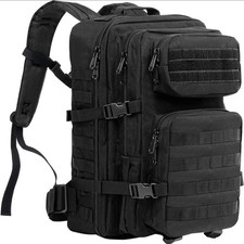 40L Tactical Military Backpack Molle Army Rucksack Bag Black New