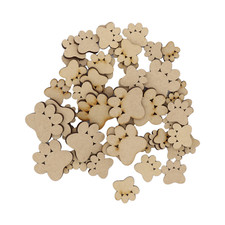 Wooden Paw Print MDF Craft