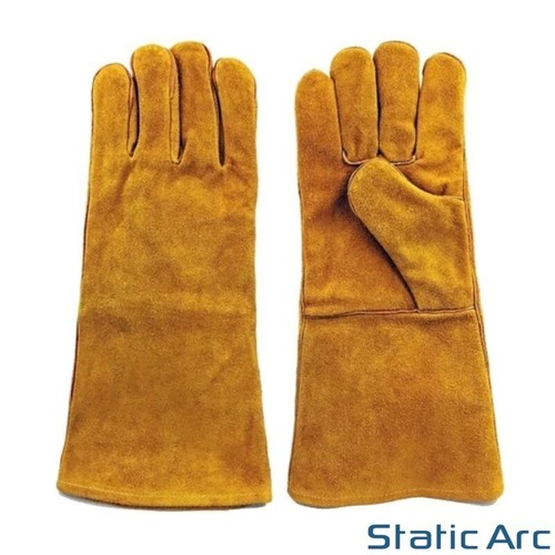 Welding gloves gauntlet pair - welding,