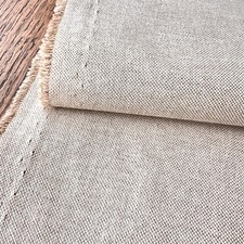 1582.Plain Natural Linen blend Fabric, 140 cm wide,Medium weight, Price per 1/2m