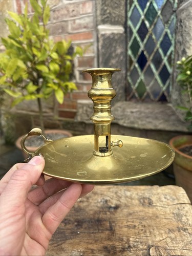 Vintage brass tapered candle - brass,