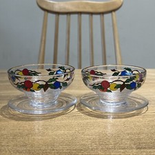 Stuart Crystal Glass sundae dishes Ice Cream Fruit Dessert England Circa 1924