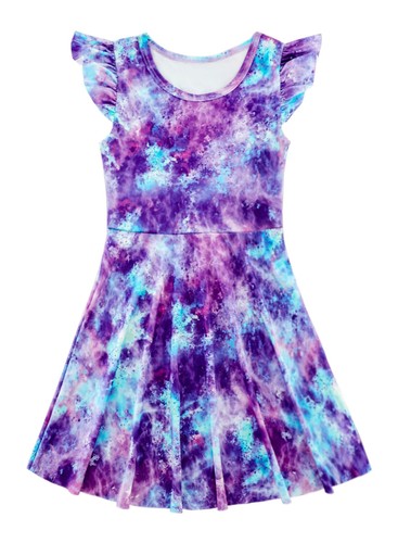 Dark purple flower girl - dark, dress