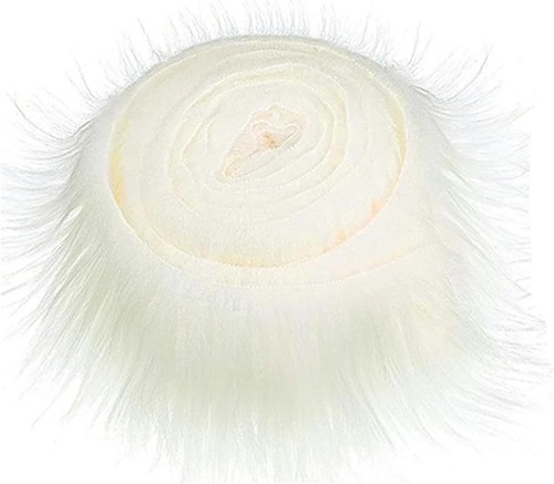 White faux fur fabric - white, fabric,9