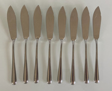 ALESSI • Set of  Fish Knives • 8 x Knives • INOX 18/10 Stainless Steel • Vintage