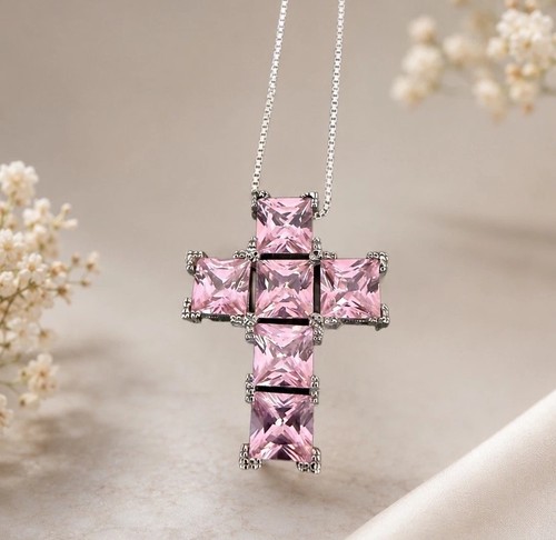 Sterling silver cross - silver, semi