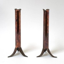 PAIR VINTAGE TRENCH ART COPPER