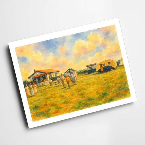 Print caravan corner - print,