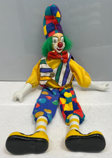 Harlequin Clown Porcelain Face, hands and shoes 15"
