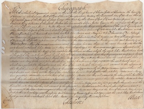 Chester document chyrograph - document,