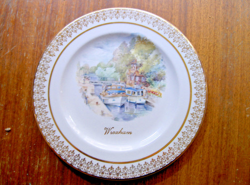 Vintage wroxham plate - vintage,