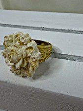 VTG Celluloid Carved Flower