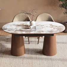 Large Walnut and Marble Effect